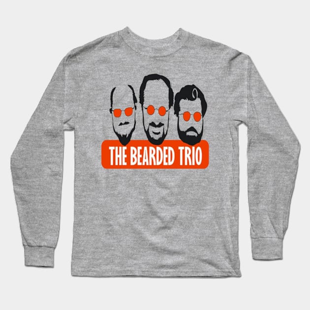 The Bearded Trio Logo Long Sleeve T-Shirt by thebeardedtrio